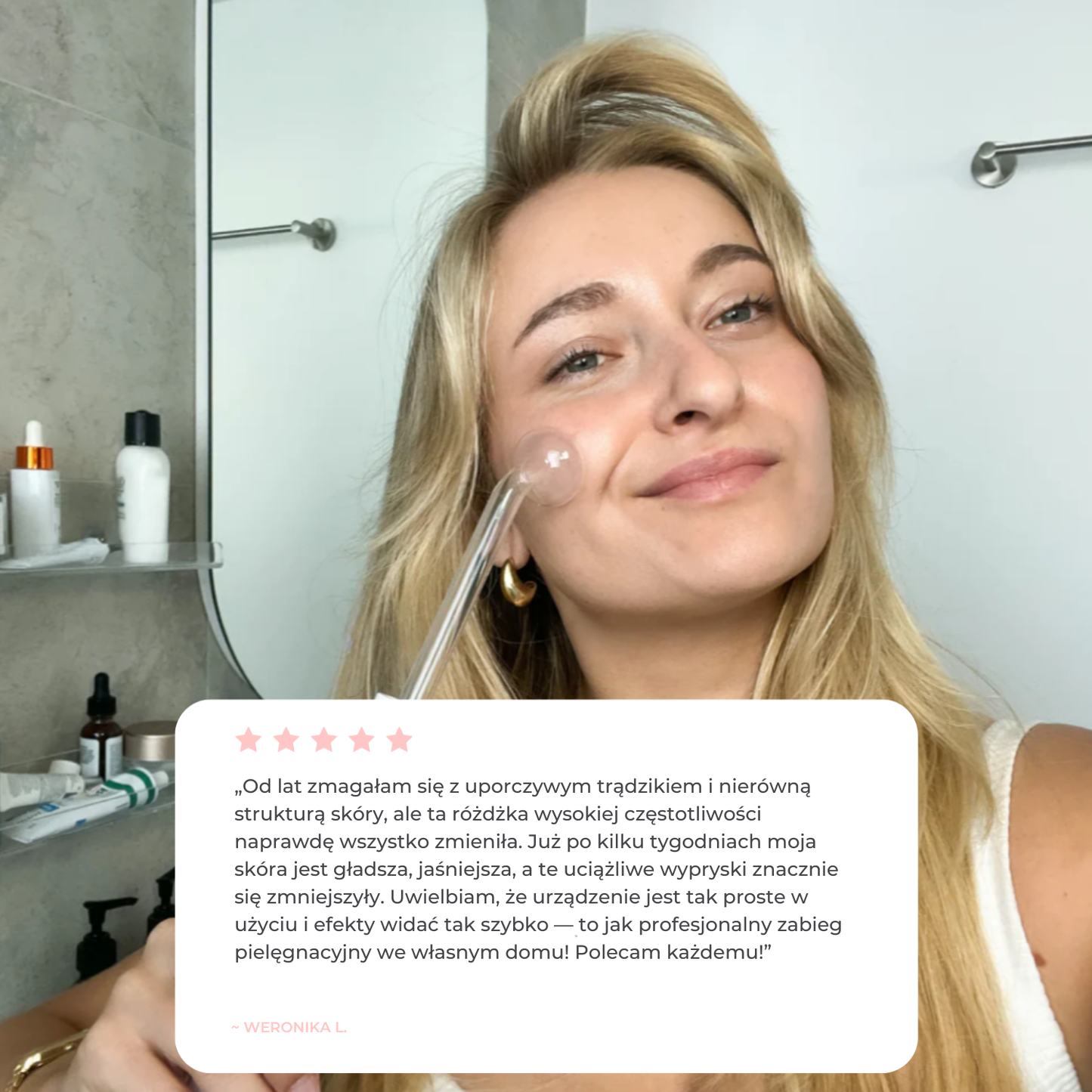 Urządzenie Glow Lane do terapii skóry wysoką częstotliwością