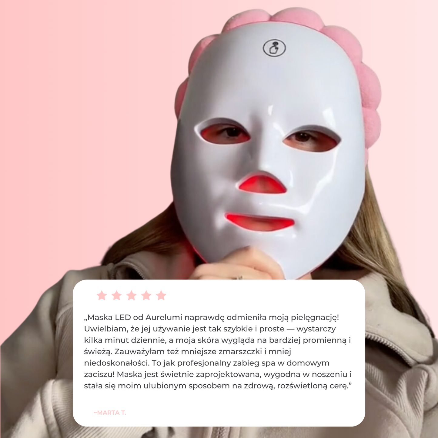 Maska na twarz GlowLane LED 7-w-1