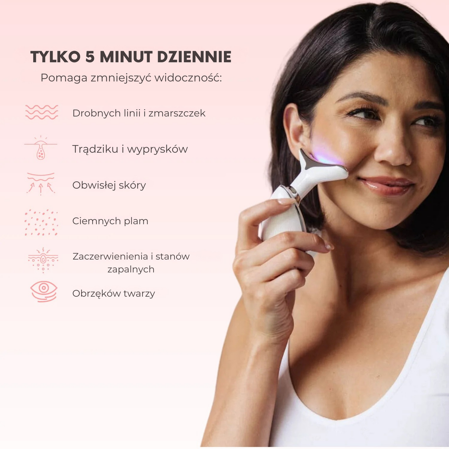 GLOW LANE – Urządzenie do pielęgnacji twarzy LED 7w1